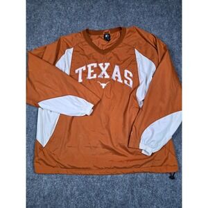 Starter Windbreaker Pullover Mens XL Orange Texas Longhorns V-Neck Jacket